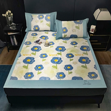 91家纺网 家纺一手货源 找家纺 慕尚家纺 2025新款冰藤席 小时光