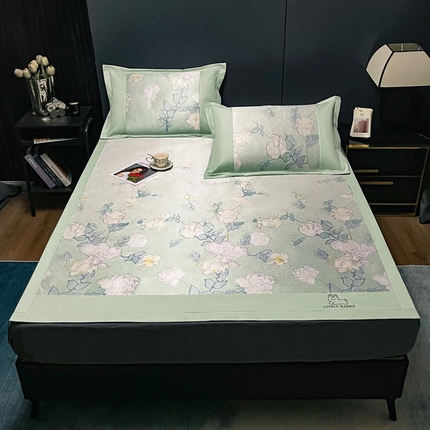 91家纺网 家纺一手货源 找家纺 慕尚家纺 2025新款冰藤席 流光岁月