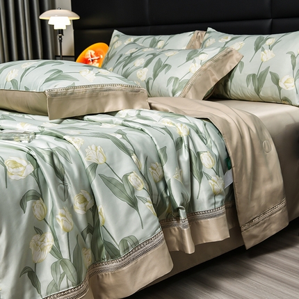 91家纺网 家纺一手货源 找家纺 （总）斯尔顿 2025新款镂空夏被四件套