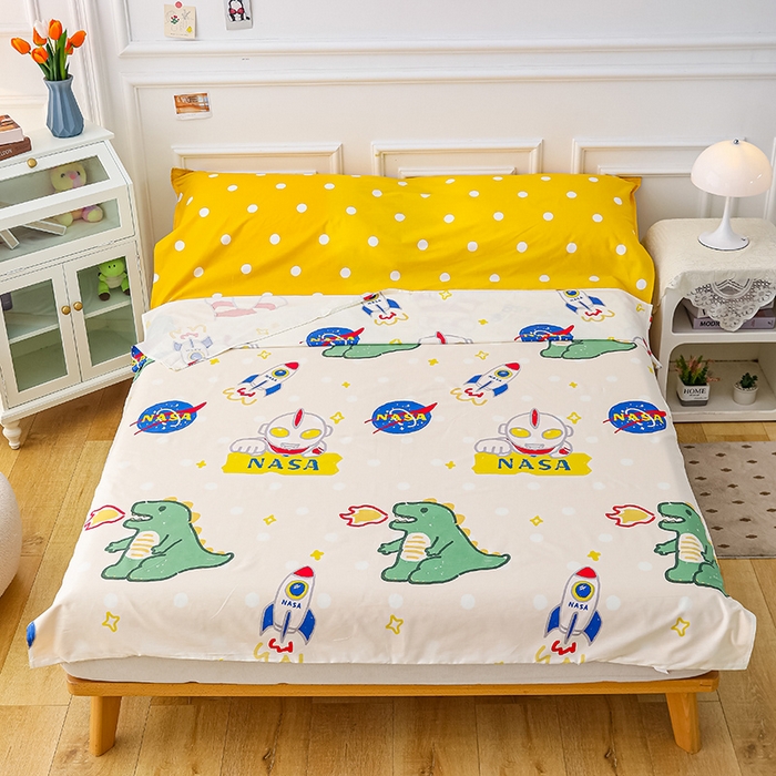 91家纺网 家纺一手货源 找家纺 金丝鸟 2023新款全棉旅行睡袋 打怪兽