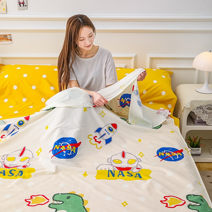 91家纺网 家纺一手货源 找家纺 金丝鸟 2023新款全棉旅行睡袋 打怪兽