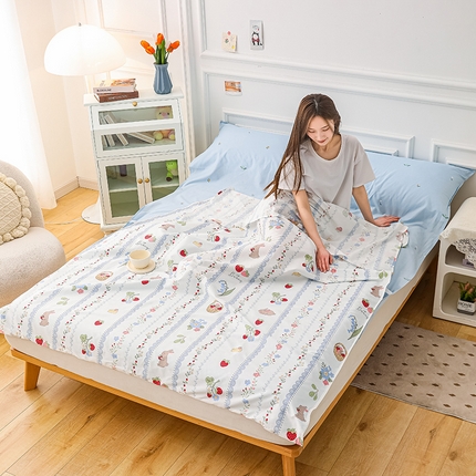 金丝鸟 2023新款全棉旅行睡袋 蓝色花园