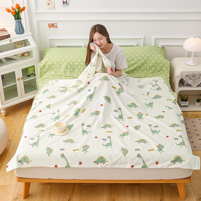 91家纺网 家纺一手货源 找家纺 金丝鸟 2023新款全棉旅行睡袋 恐龙王子