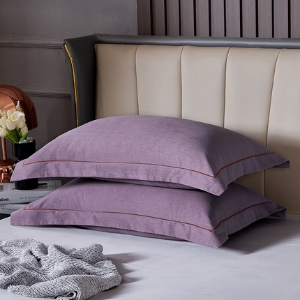 丰淘 2023新款全棉磨毛枕套（风格二） 暗夜紫