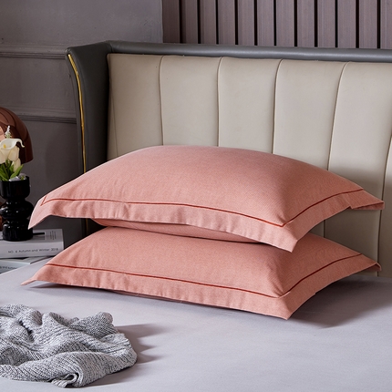 丰淘 2023新款全棉磨毛枕套（风格二） 红咖