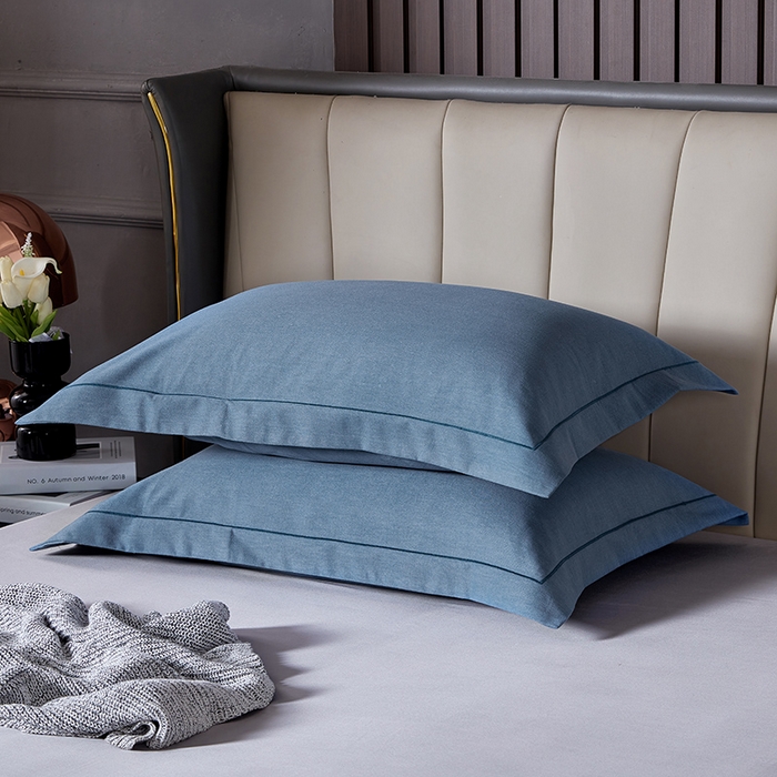 91家纺网 家纺一手货源 找家纺 丰淘 2023新款全棉磨毛枕套（风格二） 高级蓝