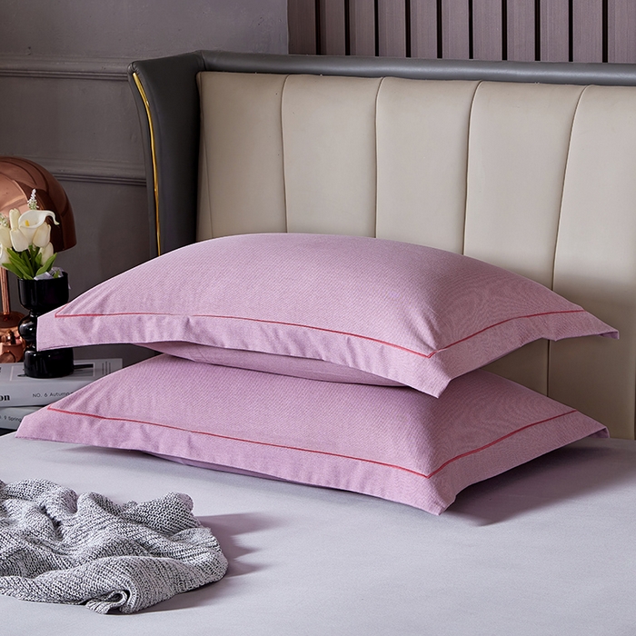 91家纺网 家纺一手货源 找家纺 丰淘 2023新款全棉磨毛枕套（风格二） 淡紫