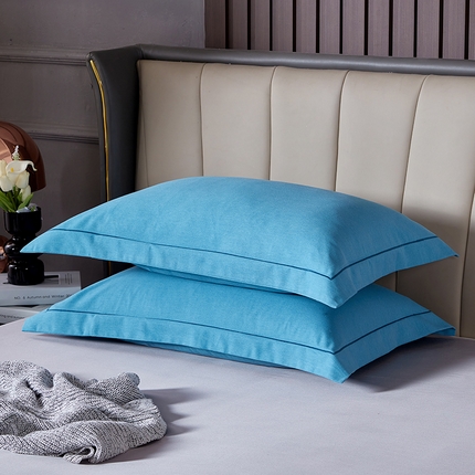 91家纺网 家纺一手货源 找家纺 丰淘 2023新款全棉磨毛枕套（风格二） 宝石蓝
