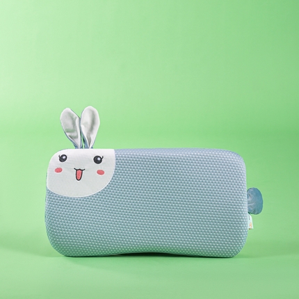 91家纺网 家纺一手货源 找家纺 芯链2023新款凉豆豆婴童猫肚枕-兔子图案 兔子-蓝