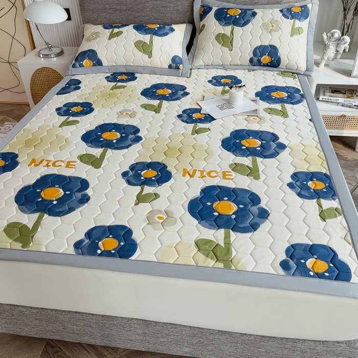 91家纺网 家纺一手货源 找家纺 （总）慕尚家纺 2025新款加厚印花乳胶席凉感丝乳胶凉席