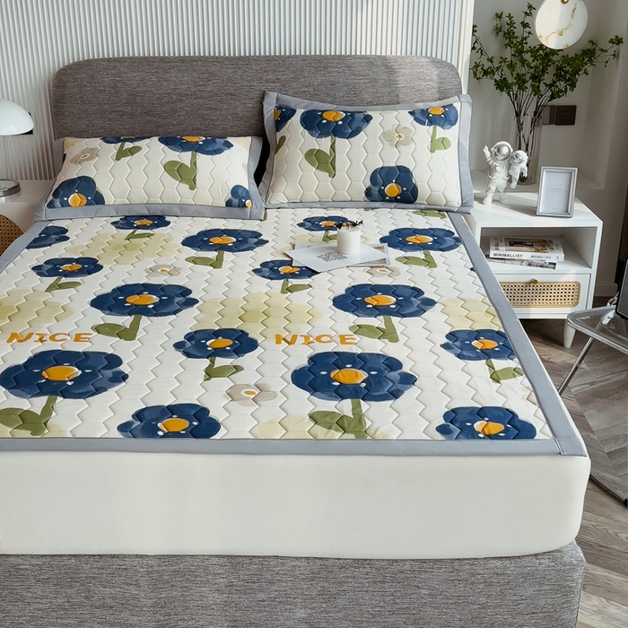 91家纺网 家纺一手货源 找家纺 （总）慕尚家纺 2025新款加厚印花乳胶席凉感丝乳胶凉席