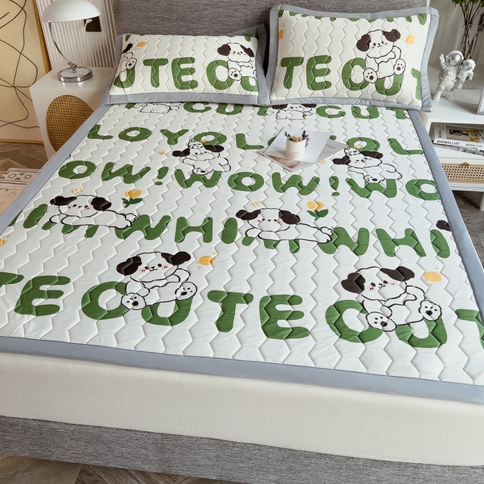 91家纺网 家纺一手货源 找家纺 慕尚家纺 2025新款加厚印花乳胶席凉感丝乳胶凉席 爬爬狗