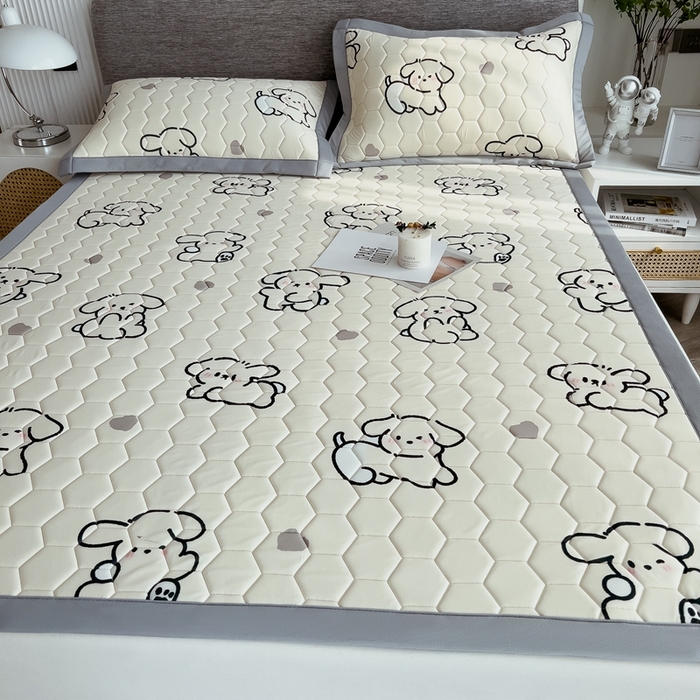 91家纺网 家纺一手货源 找家纺 慕尚家纺 2025新款加厚印花乳胶席凉感丝乳胶凉席 仔仔