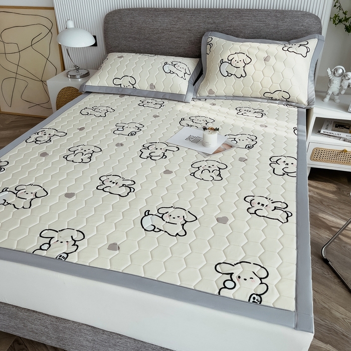 91家纺网 家纺一手货源 找家纺 慕尚家纺 2025新款加厚印花乳胶席凉感丝乳胶凉席 仔仔