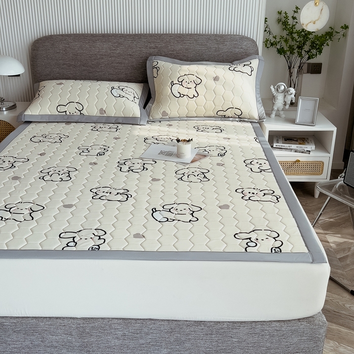 91家纺网 家纺一手货源 找家纺 慕尚家纺 2025新款加厚印花乳胶席凉感丝乳胶凉席 仔仔