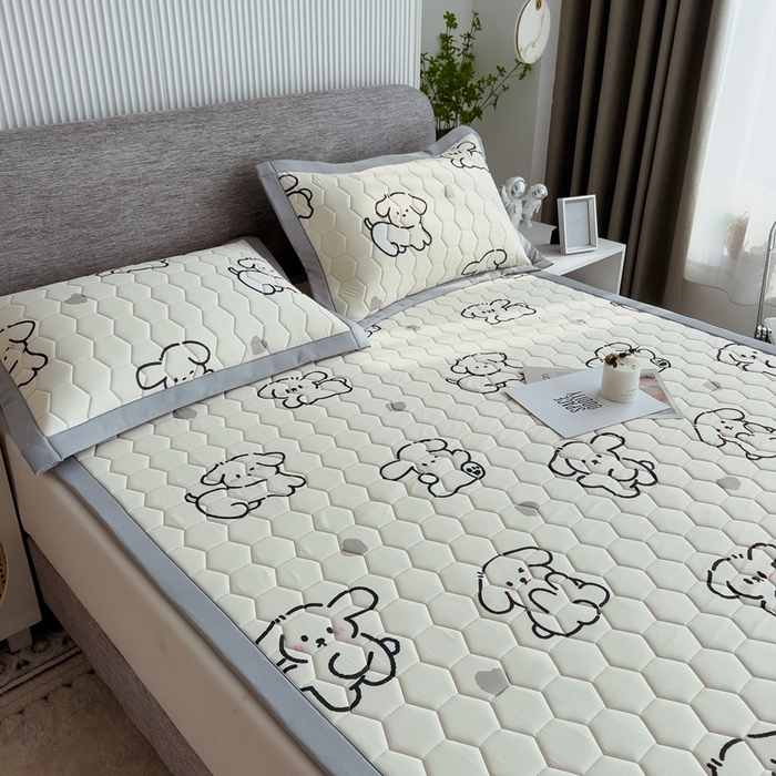 91家纺网 家纺一手货源 找家纺 慕尚家纺 2025新款加厚印花乳胶席凉感丝乳胶凉席 仔仔