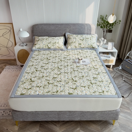 91家纺网 家纺一手货源 找家纺 （总）慕尚家纺 2025新款加厚印花乳胶席凉感丝乳胶凉席