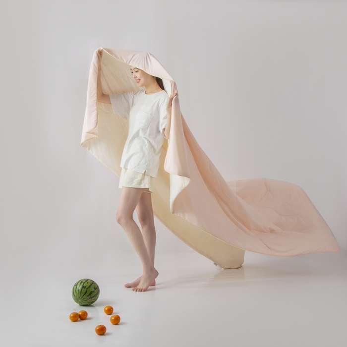 91家纺网 家纺一手货源 找家纺 慕尚家纺 2025新款凉感丝瓜瓜被 桃桃乌龙