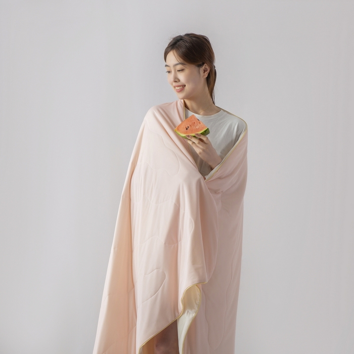 91家纺网 家纺一手货源 找家纺 慕尚家纺 2025新款凉感丝瓜瓜被 桃桃乌龙