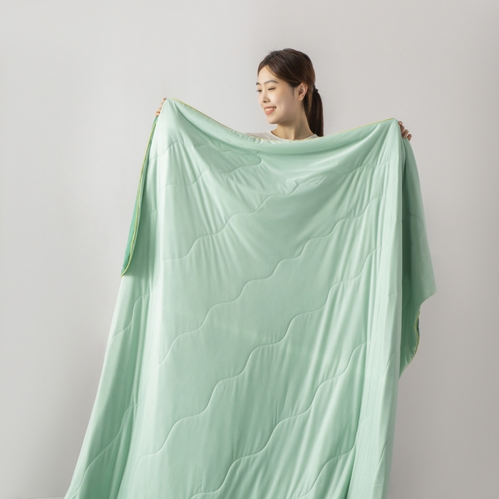 91家纺网 家纺一手货源 找家纺 慕尚家纺 2025新款凉感丝瓜瓜被 西瓜生椰