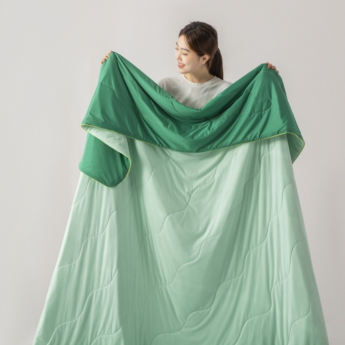 91家纺网 家纺一手货源 找家纺 慕尚家纺 2025新款凉感丝瓜瓜被 西瓜生椰