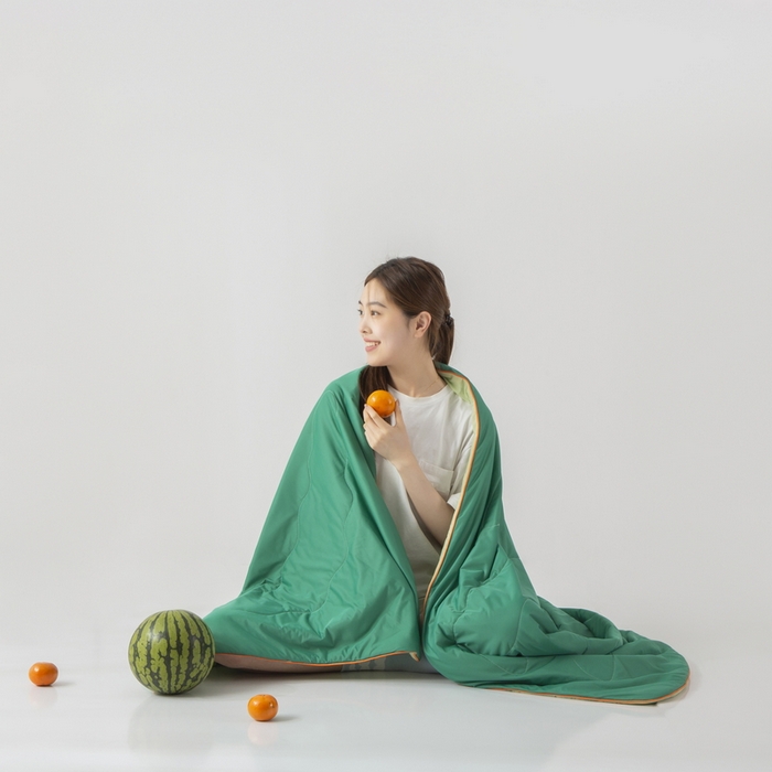 91家纺网 家纺一手货源 找家纺 慕尚家纺 2025新款凉感丝瓜瓜被 西瓜抹茶