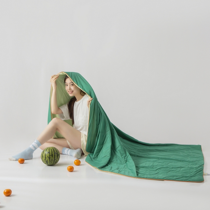 91家纺网 家纺一手货源 找家纺 慕尚家纺 2025新款凉感丝瓜瓜被 西瓜抹茶