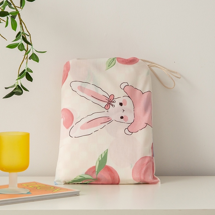 91家纺网 家纺一手货源 找家纺 简宜家居 2023新款13070全棉睡袋 桃桃兔