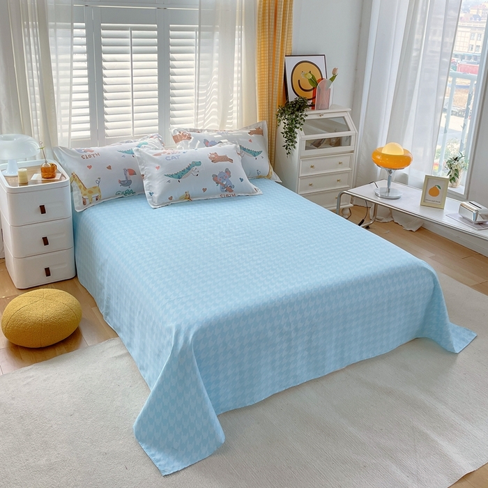 91家纺网 家纺一手货源 找家纺 金丝兔 2023新款高克重植物羊绒生态加厚磨毛印花四件套 动物乐园