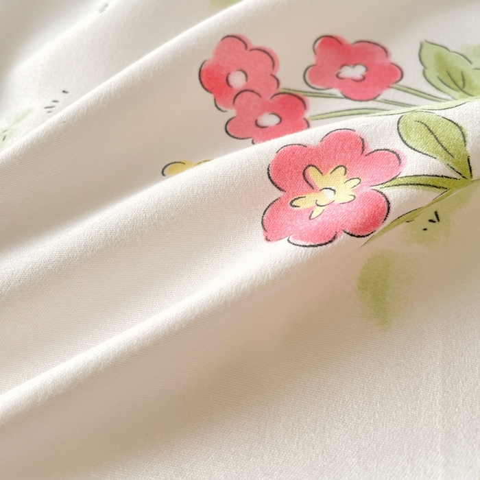 91家纺网 家纺一手货源 找家纺 金丝兔 2023新款高克重植物羊绒生态加厚磨毛印花四件套 花园兔