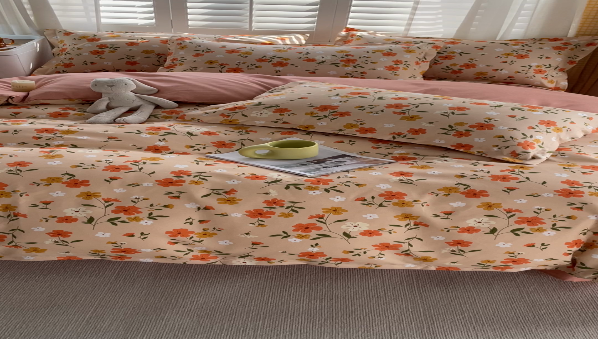 91家纺网 家纺一手货源 找家纺 金丝兔 2023新款高克重植物羊绒生态加厚磨毛印花四件套 漫语佳人