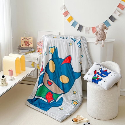 91家纺网 家纺一手货源 找家纺 （总）温宁 2023新款大版定位印花手包边豆豆四季被夏凉被春秋被子被芯