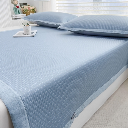 91家纺网 家纺一手货源 找家纺 （总）摩妮卡 2025凉感雪莲丝凉席三件套-床席款