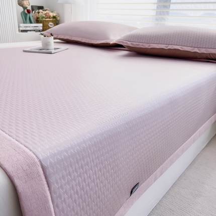 91家纺网 家纺一手货源 找家纺 （总）摩妮卡 2025凉感雪莲丝凉席三件套-床席款