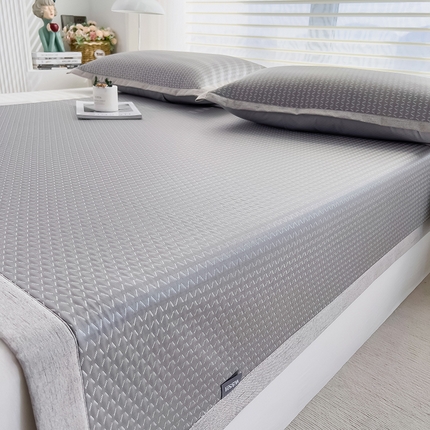 91家纺网 家纺一手货源 找家纺 （总）摩妮卡 2025凉感雪莲丝凉席三件套-床席款