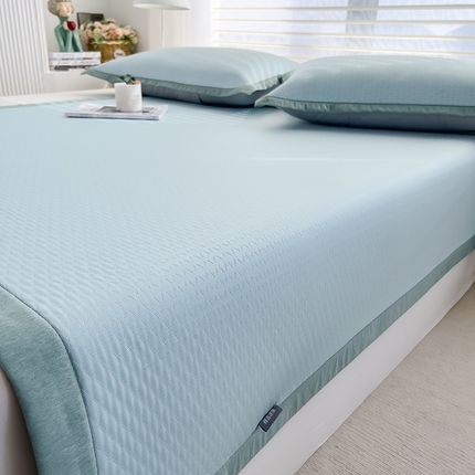 91家纺网 家纺一手货源 找家纺 摩妮卡 2025凉感雪莲丝凉席三件套-床席款 提夫尼兰