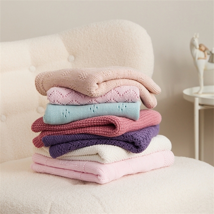 91家纺网 家纺一手货源 找家纺 （总）暖绵绵 2025新款儿童全棉盖毯针织毯子-森友卉