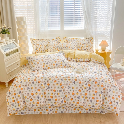 元元 2023新款13372全棉印花四件套 草莓派