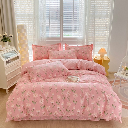 91家纺网 家纺一手货源 找家纺 （总）元元 2023新款13372全棉印花四件套