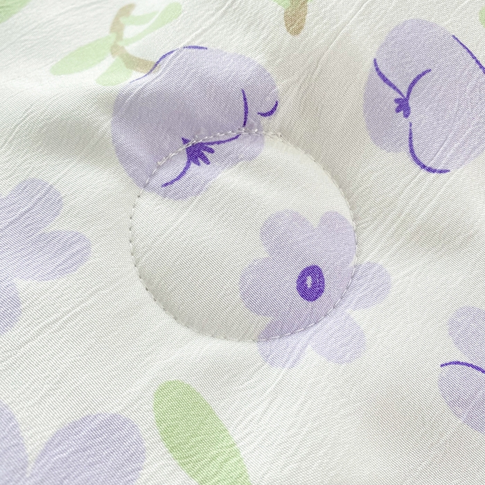 91家纺网 家纺一手货源 找家纺 梦之岛 2023新款A类母婴级双层纱水洗棉麻夏凉被四件套 夏朵