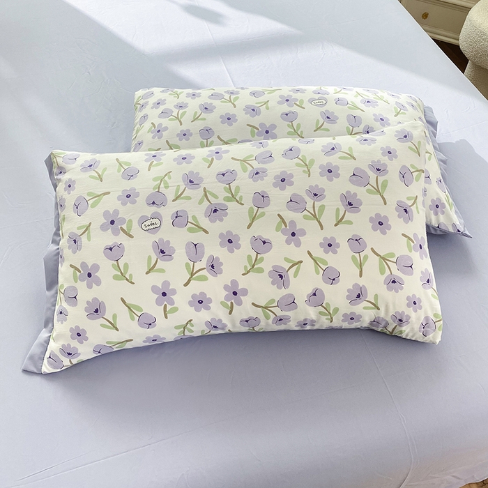 91家纺网 家纺一手货源 找家纺 梦之岛 2023新款A类母婴级双层纱水洗棉麻夏凉被四件套 夏朵