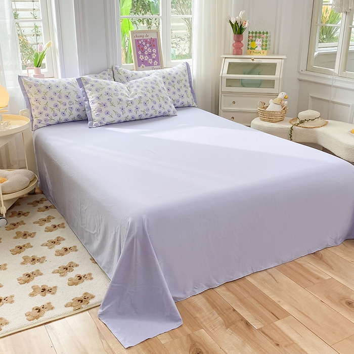 91家纺网 家纺一手货源 找家纺 梦之岛 2023新款A类母婴级双层纱水洗棉麻夏凉被四件套 夏朵