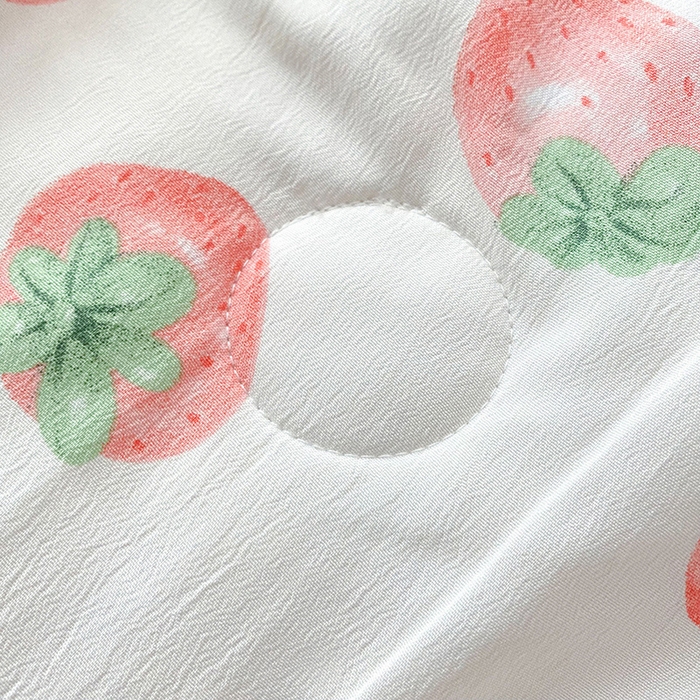 91家纺网 家纺一手货源 找家纺 梦之岛 2023新款A类母婴级双层纱水洗棉麻夏凉被四件套 爱丽丝