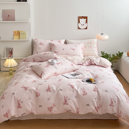 91家纺网 家纺一手货源 找家纺 （总）麦伦2023新款40s13372ins小清新全棉四件套第三波