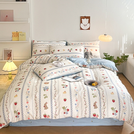 91家纺网 家纺一手货源 找家纺 （总）麦伦2023新款40s13372ins小清新全棉四件套第三波