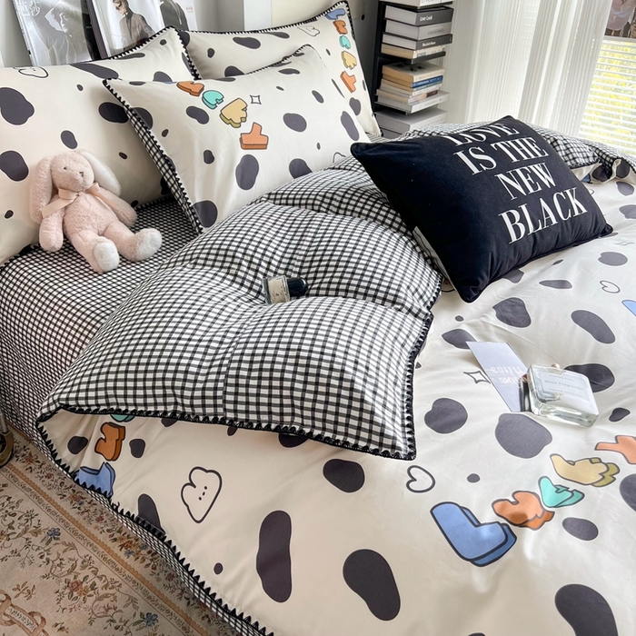 91家纺网 家纺一手货源 找家纺 （总）HL原创2023新款贝壳边全棉四件套