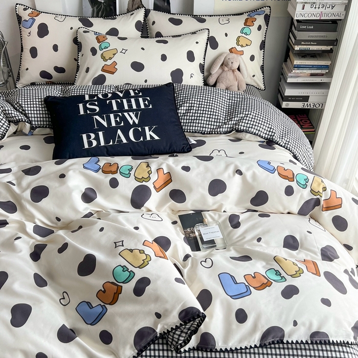 91家纺网 家纺一手货源 找家纺 （总）HL原创2023新款贝壳边全棉四件套