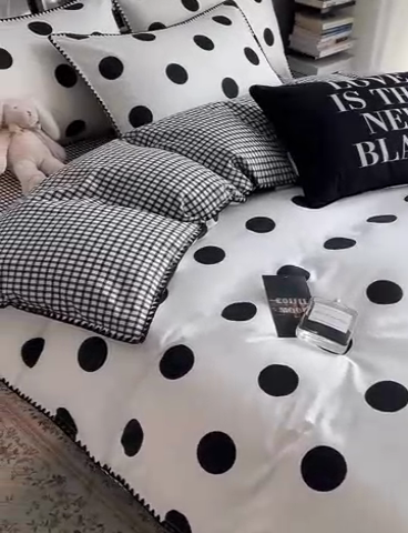 91家纺网 家纺一手货源 找家纺 （总）HL原创2023新款贝壳边全棉四件套