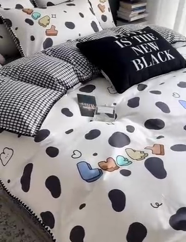 91家纺网 家纺一手货源 找家纺 （总）HL原创2023新款贝壳边全棉四件套