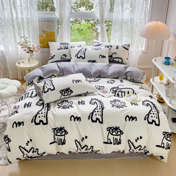 91家纺网 家纺一手货源 找家纺 感遇 2023 4月全棉四件套 10涂鸦乐园